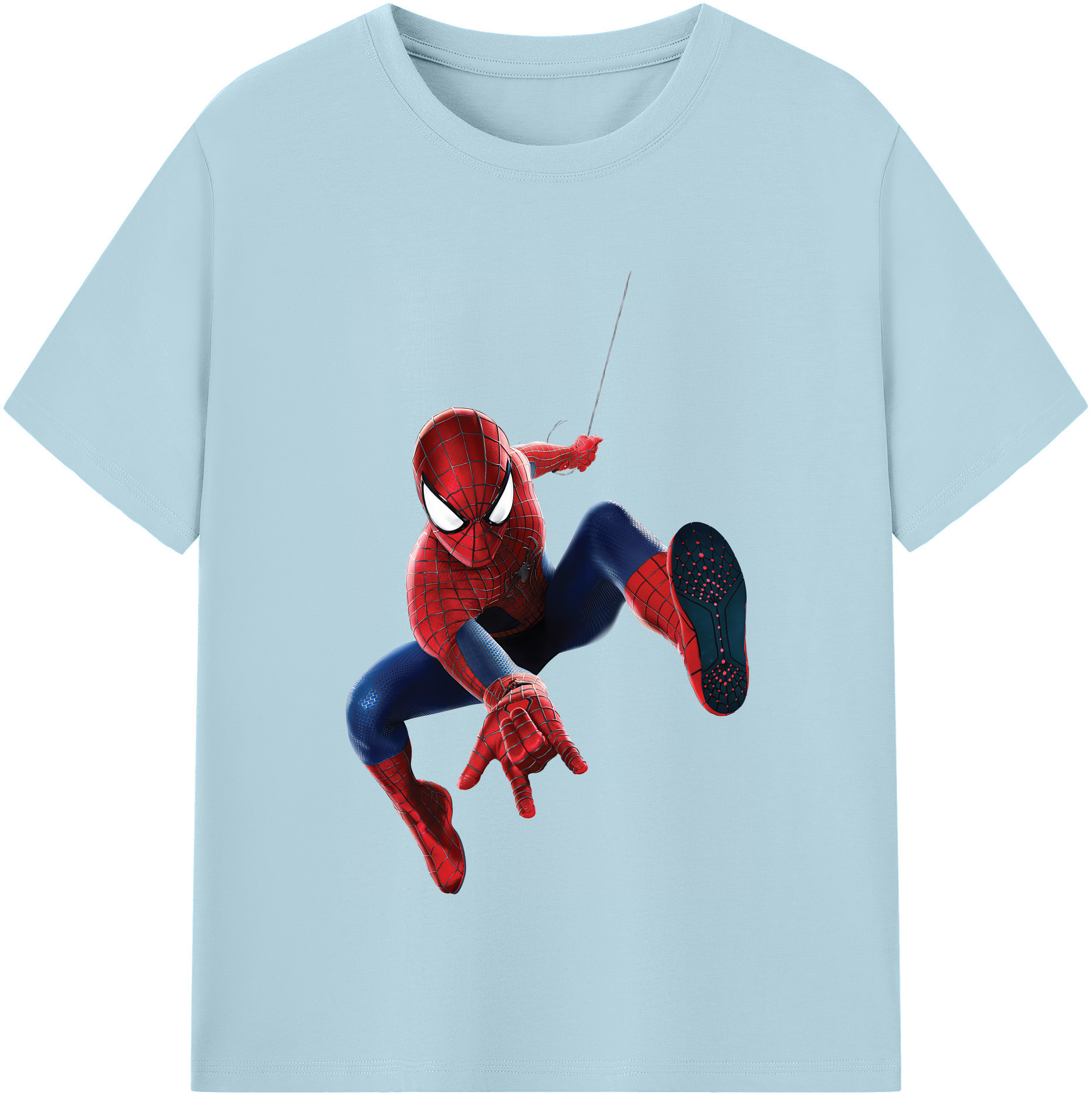 Spider Man スパイダーマン 綿100％半袖Tシャツ（フロントプリント）
